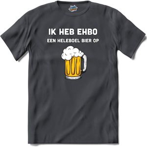 Ik heb EHBO - Bier kleding cadeau - bierpakket kado idee - grappige bierglazen drank feest teksten en zinnen - T-Shirt - Heren - Mouse Grey - Maat L