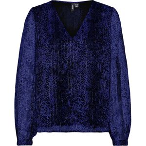 VERO MODA VMNALA L/S V-NECK TOP WVN BTQ Dames Top - Maat S