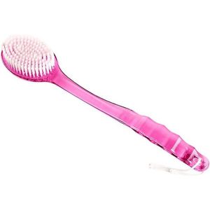 Finnacle - Roze Bad Borstel met Lange Steel en Scrubber - Rugborstel - Badborstel - Doucheborstel - Roze