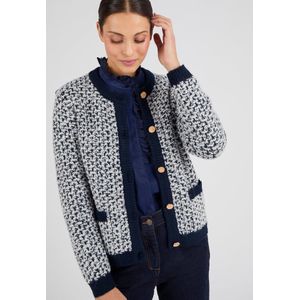 Damart - Vest van jacquard breisel - Blauw - XS