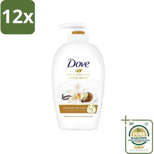 Dove - Handzeep - Pampering Care - Verzachtend - 250 ml - Voordeelverpakking - 12 stuks - Vloeibare handzeep - Hydraterende zeep