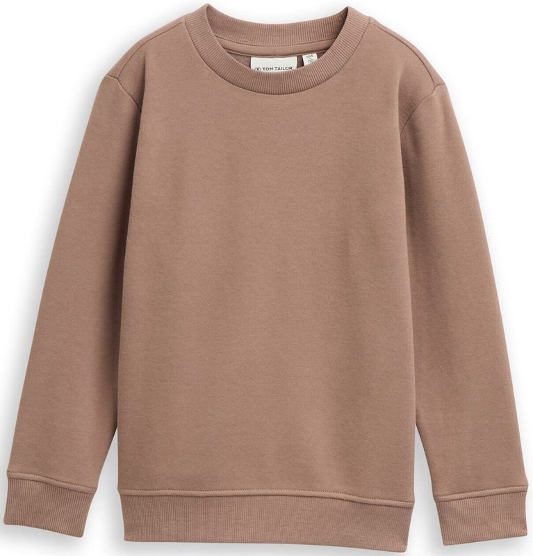 TOM TAILOR - Sweatshirt - Aqua - Donkerblauw - Karamel - Watermeloen Rood