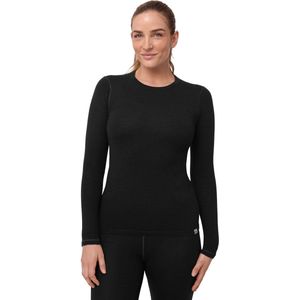 DANISH ENDURANCE Thermo Shirt met Lange Mouwen voor Dames - van Merino Wol - Zwart - XS