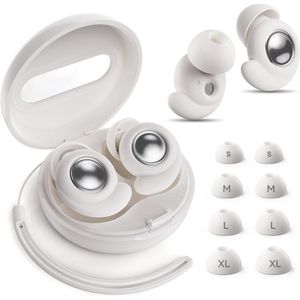 Goodivery ® Oordopjes voor het slapen, ultracomfortabel, herbruikbaar siliconen met ruisonderdrukking en gehoorbescherming | Voor concentratie, reizen- 8.2 x 8.1 x 2.2 cm, Wit