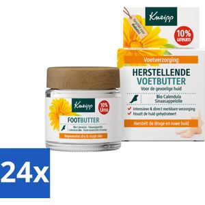 24 x Kneipp - Voetbutter - Calendula - Met citrusgeur - 100 ml - Voetencreme - Droge Voeten - Eelt - Voetzorg - Calendula