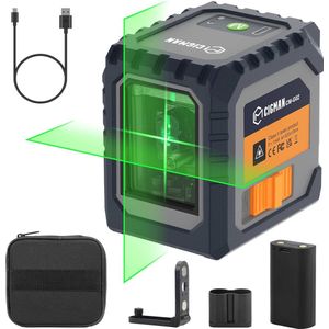Oplaadbare Laserwaterpas met 100FT Bereik - Zelfnivellerende Kruislijnlaser met 360° Draaibare Magnetische Beugel