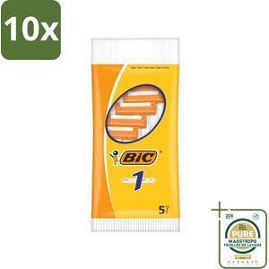 10 x Bic - Scheermesjes - Enkel Mesje - Wegwerpmesjes - 5 Scheermesjes - Grootverpakking - BIC 1 Wegwerpscheermesje - Wegwerpscheermesje - Scheermesje - Enkel Mesje - Klassiek Scheermesje