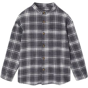 Geruit Hemd - Grijs - Flanel - Lange Mouwen - Voor Jongens