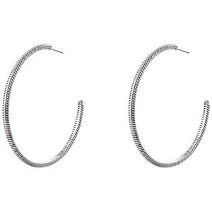 Stainless steel hoop earrings -Oorbellen- Zilver- Yehwang