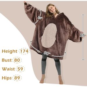 Classy Oversized Hoodie Deken, Warm Cadeau, Superzacht Warm Comfy Sherpa Giant met Prachtig Voorvak voor Volwassenen Mannen Vrouwen Tieners