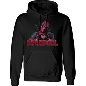 Deadpool Heart U Trui met capuchon zwart XXL