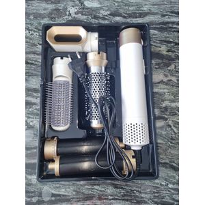 FLYSUP-5 in 1 Multistyler krultang-haardroger-Krulborstel Goud-Fohnborstel – Airstyler – Haar Wrap – Fohn – Styltang – Multistyler