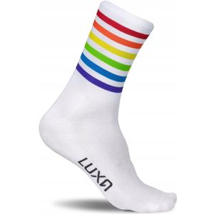 Luxa Stripes Rainbow Fietssokken - Maat L