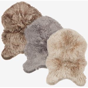 Schapenvacht - Imitatie - 60x90 - Beige - Grijs - Antraciet