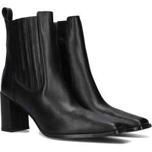 Notre-V 33028 Enkellaarsjes - Enkelboots met rits - Dames - Zwart - Maat 42