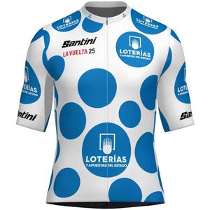 Santini - La Vuelta Mountain Leader - Korte Mouw Wielertrui - Wit - L