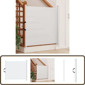 vidaXL Huisdierenhek - Uittrekbaar - Wit - 102,5x125 cm Huisdierenhek - Huisdierenhekken - Huisdierenhekje - Honden Veiligheidshek