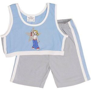 Meisjes shortama ENM25008C-Blauw Maten: 116