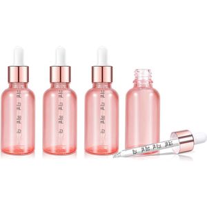 Roségouden Pipetflesjes - 30ml - 4 stuks - Glas voor Essentiële Oliën en Tincturen