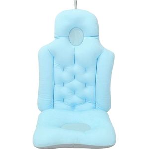 Zacht ademend opklapbaar badkuipkussen - hoofdsteun rugsteun badkussen voor spa voor volwassenen - blauw