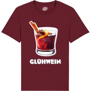 Gluwein - Foute kersttrui kerstcadeau - Dames / Heren / Unisex Kleding - Grappige Kerst en Oud en Nieuw Drank Outfit - T-Shirt - Unisex - Burgundy - Maat S