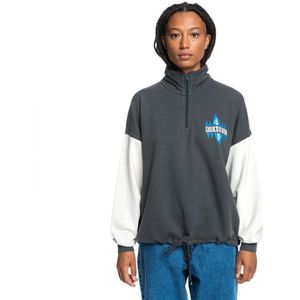 Quiksilver Uni Sweatshirt Met Halve Rits Grijs M Vrouw