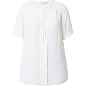 MIAMODA - Dames - Blouse A-lijn crêpe wijde halflange mouwen - Off-white - Maat 42