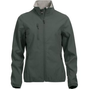 Clique Basic Softshell Jas Dames Antraciet maat M