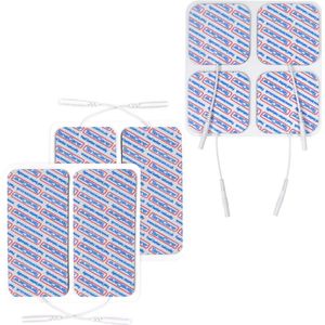 TensCare - Zelfklevende Elektroden Pads 50x50mm + 50x100 mm - 8 Herbruikbare Elektroden voor TENS Therapie