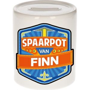 Kinder spaarpot voor Finn - keramiek - naam spaarpotten