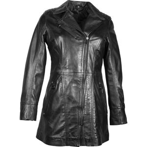 100% leren dames jas Sofi Zwart - 44/2XL