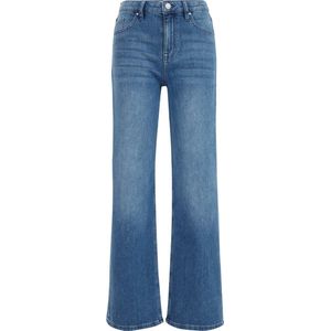 WE Fashion Dames high rise wide leg jeans met comfortstretch
