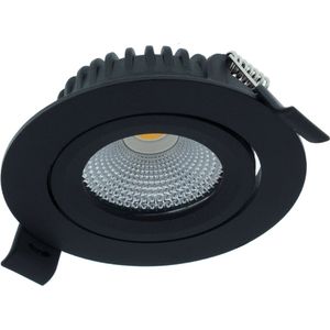 LED Dimbare inbouw spot 5W | Ø70mm | Zwart - Dim to warm