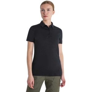 Icebreaker Merino 150 Tech Lite Iii Korte Mouw Poloshirt Zwart L Vrouw