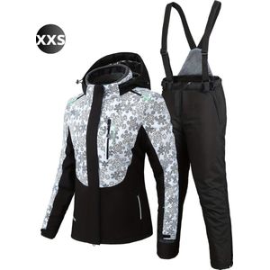 Bovista Skipak - SkiBroek - Wintersport - Skijas - Ski Suit - Dames - 2-Delig - Zwart - Maat XXS