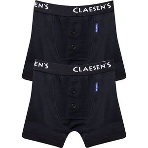 Claesen's® - Jongens Boxershorts 2-pack Navy Rib - Navy - 95% Katoen - 5% Lycra