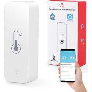 Lexium Wifi thermometer - Hygrometer - Luchtvochtigheidsmeter - Wifi thermostaat - Bluetooth thermometer - Thermometer app