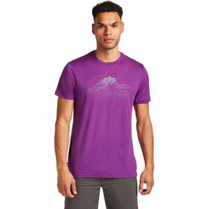 Icebreaker Merino 150 Tech Lite Rising Light T-shirt Met Korte Mouwen Paars S Man