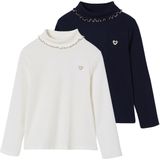 Set van 2 - Souspulls - Ecru - Geribbelde Tricot - Voor Meisjes