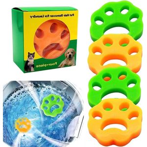 Dierenhaarverwijderaar voor wasmachine - 4 stuks huisdierhaarverwijderaar - pluisvanger wasvanger - herbruikbare hondenverwijderaar - wassen - niet-giftige hondenvanger .