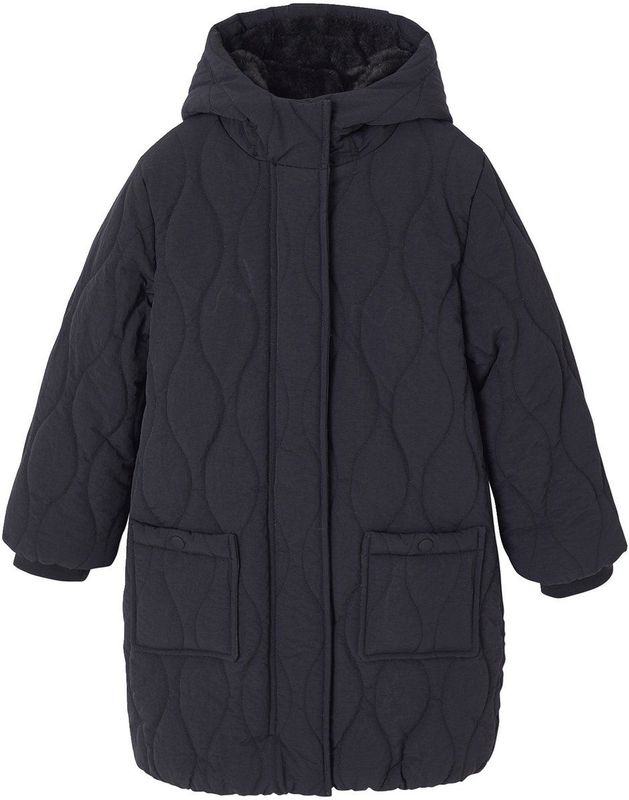 Vertbaudet - Lange Donsjack - Gevoerd met Imitatiebont - Voor Meisjes