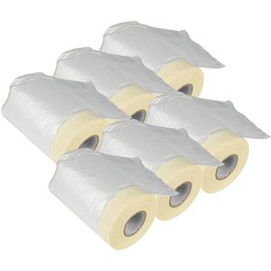 Benson Afdekfolie zelfklevend - 6x - transparant - 55 cm x 20 m - schilderbenodigdheden - afdekfolie