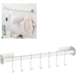 Titel: Verschuifbaar Keukengereirek met Haken voor Wandmontage