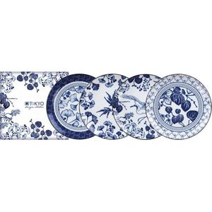 Tokyo Design Studio - Flora Japonica - Gebaksborden Set - 4 stuks - 16x2cm