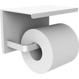 Allibert New Game - wc-papierhouder - mat wit gelakt aluminium