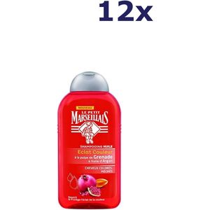 12x Le Petit Marseillais shampoo Granaatappel argan gekleurd haar 250ML