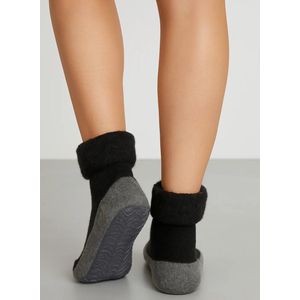 Apollo - Warme Slofsokken - Grijs - Unisex - Antislip Huissokken
