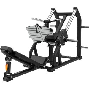 Leg Press Machine - Evolve Fitness UL-190 Ultra Series - Plate Loaded - 500 KG max. lading - Gepoedercoat frame - Verstelbare rugleuning - Duurzame bekleding - Vloerbeschemers - Antislip handvaten - Opslag voor gewichten