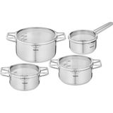 Tefal Nordica Pannenset 4 delig - Steelpan Ø16 cm & Kookpan Ø 18 + Ø 20 + Ø 24 cm