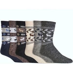 Noorse sokken | Gevoerd | Dames & Heren | Maat: 39-42 / 43-46 | 6 paar